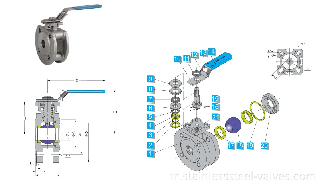 stainless steel wafer ball valve1